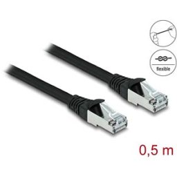 DELOCK 80133 - RJ45 Network Cable Cat.6A S/FTP PUR Outdoor 0.5 m black