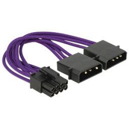 DELOCK 83705 - Power Cable PCI Express 8 pin male>2x4 pin male