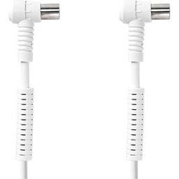 NEDIS N CSGL40120WT30 - Coaxial cable, IEC connector IEC port, 3.00 m, round, white