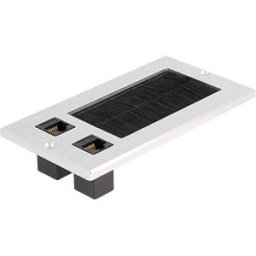 DELOCK 66896 - Cable entry with brush, 2x RJ45 Keystone, Cat.6