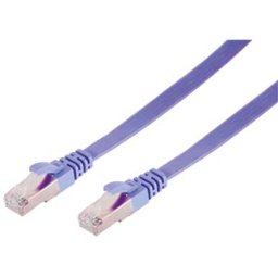 SHIVERPEAKS SHVP 75517-SLV - patch cable, flat, U/FTP, Cat.7 raw cable, 7,5 m, purple