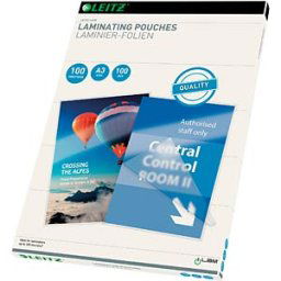 LEITZ 16919 - Hot laminating films, iLAM, DIN A3, 100 mic, pack of 100