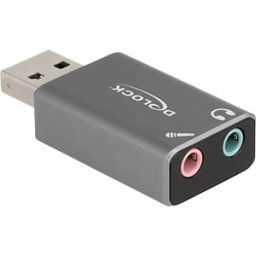 DELOCK 66633 - Audio adapter USB-A - 2x 3.5 mm jack socket