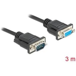 DELOCK 86603 - Serial cable, RS-232, connector/socket with nuts, 3 m