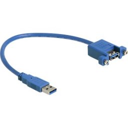 DELOCK 86994 - USB 3.0 cable, A connector to port, panel-mount, 25 cm