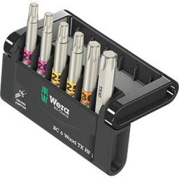 WERA 05056470001 - Bit-Check 6 bit set, wood, TX HF 1, 6 pieces