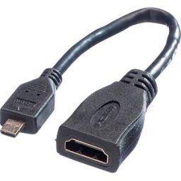 VALUE 11995584 - HDMI-A Buchse > HDMI Micro-D Stecker, mit Ethernet, 0,15 m