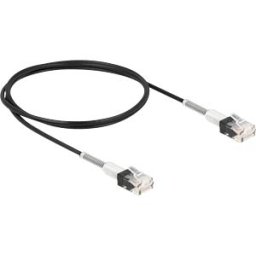 DELOCK 80389 - Patch cable Cat.6A UTP Slim 1 m black