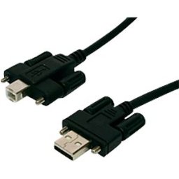 EXSYS EX-K1552 - USB 2.0 cable, screw-mountable female plug to male plug, 2 m