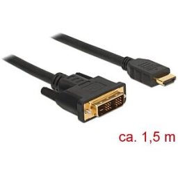 DELOCK 85583 - Delock Cable DVI 18+1 male > HDMI-A male 1.5 m