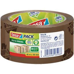 TESA 58155 - TESAPACK Eco & Strong, 66 m x 50 mm, brown, printed