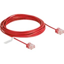 DELOCK 80820 - RJ45 Network Cable Cat.6 UTP Ultra Slim 5 m red with short plugs