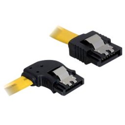 DELOCK 82493 - Cable SATA 50cm yellow li/ge Metall