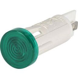 RAFI 118.1502 - Signal lamp, green, 230 V, Ø 10 mm, round, FASTON