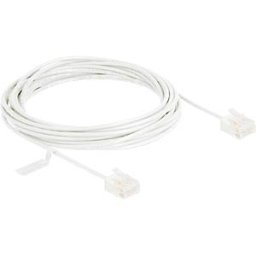 DELOCK 80777 - RJ45 Network Cable Cat.6 UTP Ultra Slim 5 m white with short plu
