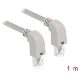 DELOCK 85877 - Network cable RJ45 Cat.6A S/FTP downwards / downwards angled 1 m