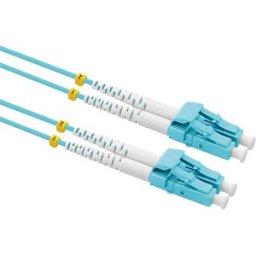 VALUE 21998821 - Fibre-optic patch cable, LC duplex, OM3, 50/125 µm, turquoise, 1