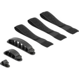 DELOCK 18393 - Cable holder and rip tape set, 6 pieces