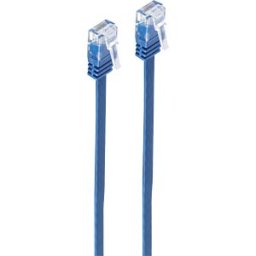SHIVERPEAKS SHVP SP711SL05B - Cat.6 flat cable U/UTP, slim, blue, 0.5m