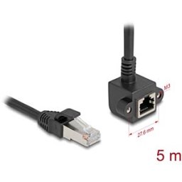 DELOCK 81159 - Patch cable extension, Cat.6, F/UTP, 5 m, black