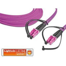 LIGHTWIN LDP-50 LC-LC1OM4 - Duplex fibre optic patch cable, MM OM4, LC - LC, 1.0 m