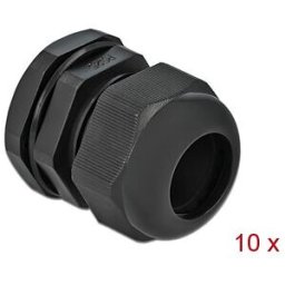 DELOCK 60224 - Cable Gland, PG25, 10 pieces, black