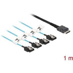 DELOCK 85829 - OCuLink cable, SFF-8611 > 4 x SATA 7-pin 1 m