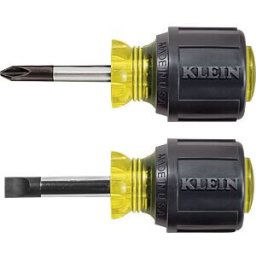 KLEIN TOOLS KLT 85071 - 2 Piece Stubby Screwdriver Set