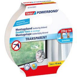 TESA 55744 - tesa Powerbond® Transparent, 5.0 m x 19 mm