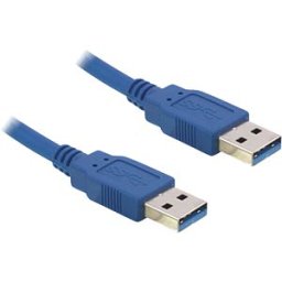DELOCK USB3 AA 100 BL - USB3 cable,SUPER-SPEED,A plug>A plug 1.0m,blue