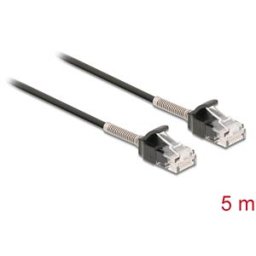 DELOCK 87021 - Patch cable RJ45 Cat.6a UTP with kink protection 5 m black