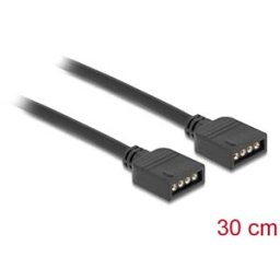 DELOCK 86015 - RGB cable, 4-pin 12 V > 4-pin 12 V, 0.3 m