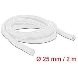 DELOCK 20701 - Braided Sleeving self-closing 2 m x 25 mm white
