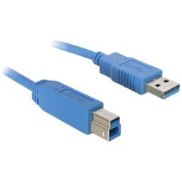 DELOCK 82581 - Cable USB 3.0 A > USB 3.0 B, 3 m, blau