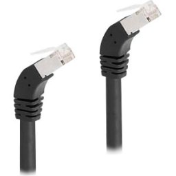 DELOCK 80274 - Cat.6a patch cable, S/FTP, 45° angled down, 0.5 m, black