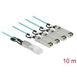 DELOCK 84073 - Cable QSFP+ male > 4 x SFP+ male 10 m