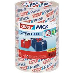 TESA 57831 - Tesapack® packaging tape, crystal clear, 66 m x 50 mm, 3 rolls