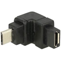 DELOCK 65669 - Adapter USB 2.0 Micro-B male > USB 2.0 Micro-B female angled up