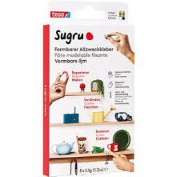 TESA 41285 - Sugru by tesa® - pack of 8, black, white, green, brown & grey