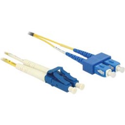 DELOCK 84801 - Fiber optic cable, LC / SC, duplex, OS2, 3 m