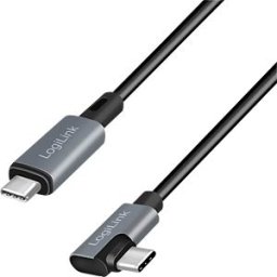 LOGILINK CU0183 - Sync and charging cable, USB-C -> C, 90°, 100 W, 2 m