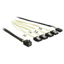 DELOCK 83322 - Cable Mini SAS HD SFF-8643 > 4 x SATA 7 pin Reverse + Sideband 1