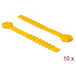 DELOCK 18830 - Silicone cable organiser, 10 pieces, yellow