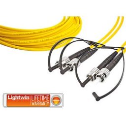 LIGHTWIN LDP-09 ST-ST2 - Duplex fibre optic patch cable, SM OS2, ST - ST, 2.0 m