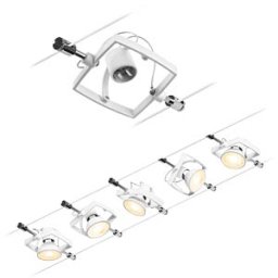 PAULMANN PLM 94432 - Wire system Spot MacII, matt white, 5 spots, GU5,3