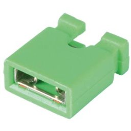 FREI JUMPER 2,54 GN - Jumper, green, RM 2.54, gold-plated