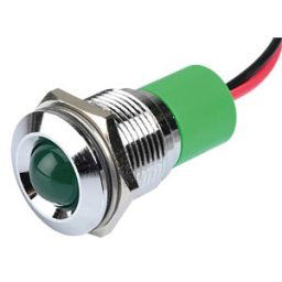 APEM APM Q16P3C G24E - Indicator LED, 24 V DC, 16 mm, wired, green/BrC