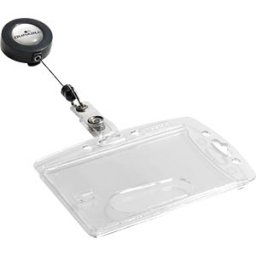 DURABLE 801219 - ID card holder with yoyo, for 1 card, pack of 10