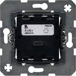 BERKER 48604010 - USB PD power module, 65 W, S/B