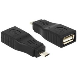 DELOCK 65549 - USB Micro B plug > socket adapter, OTG, shielded